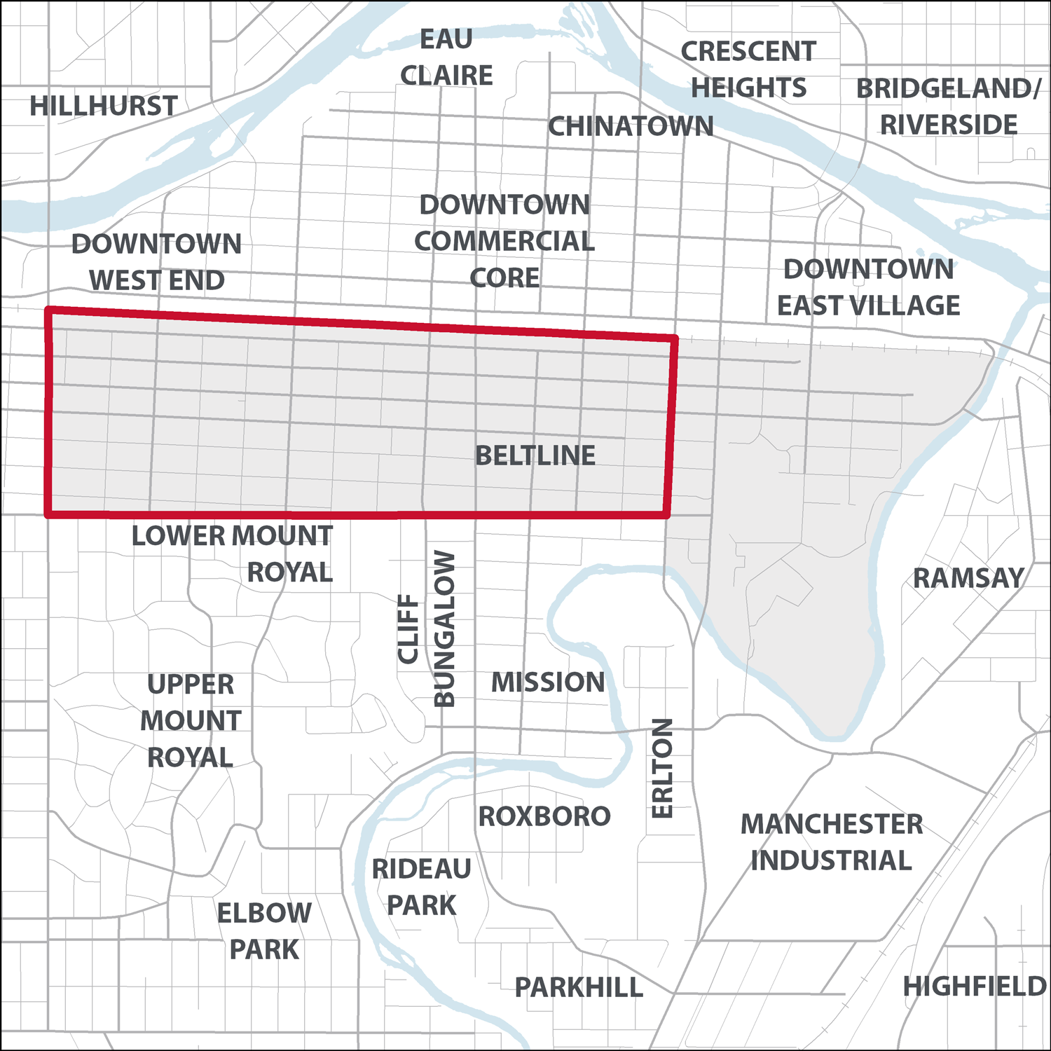 west beltline map