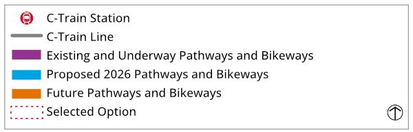 The map below shows the routes we selected: