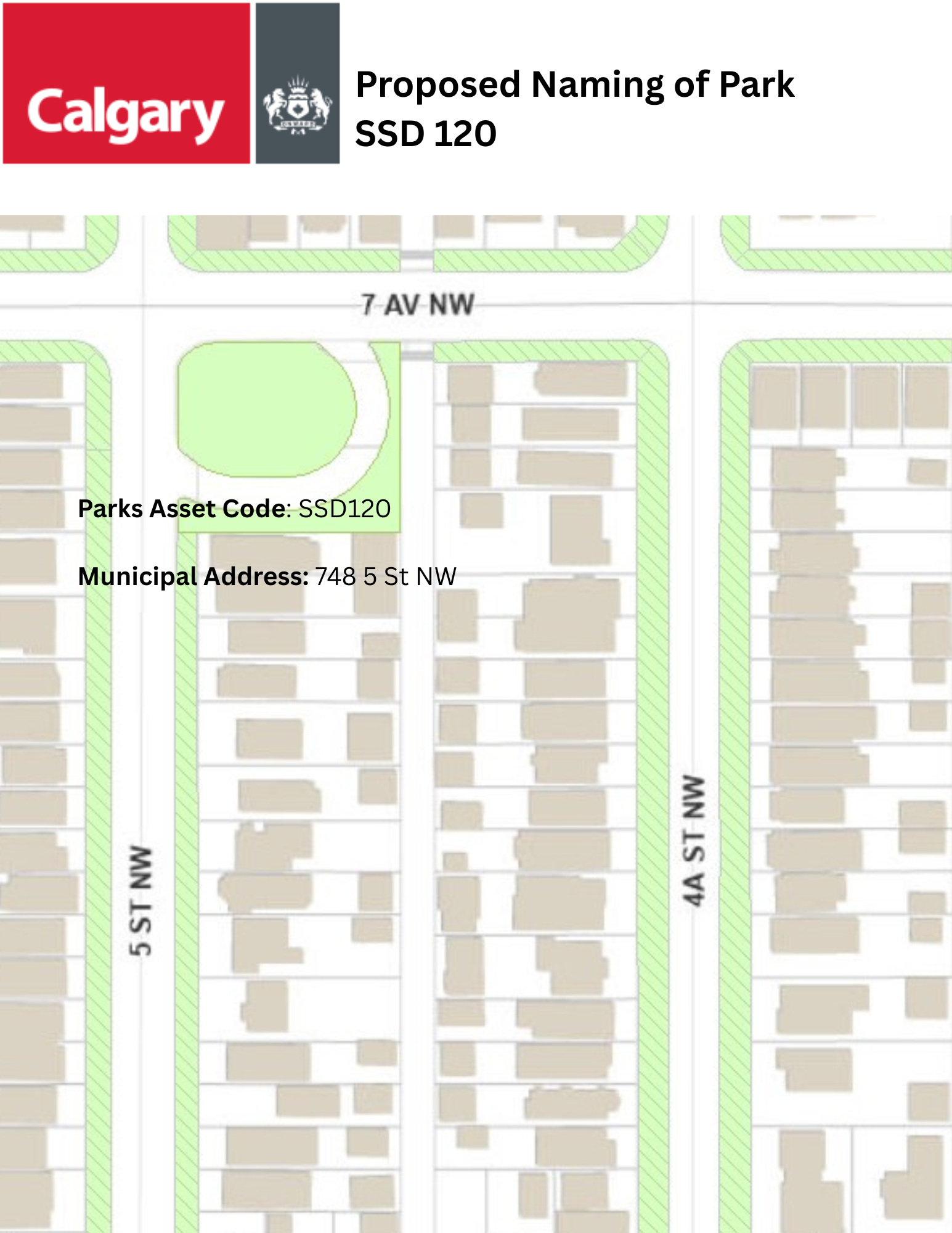This green space is located at  in the community of Sunnyside
